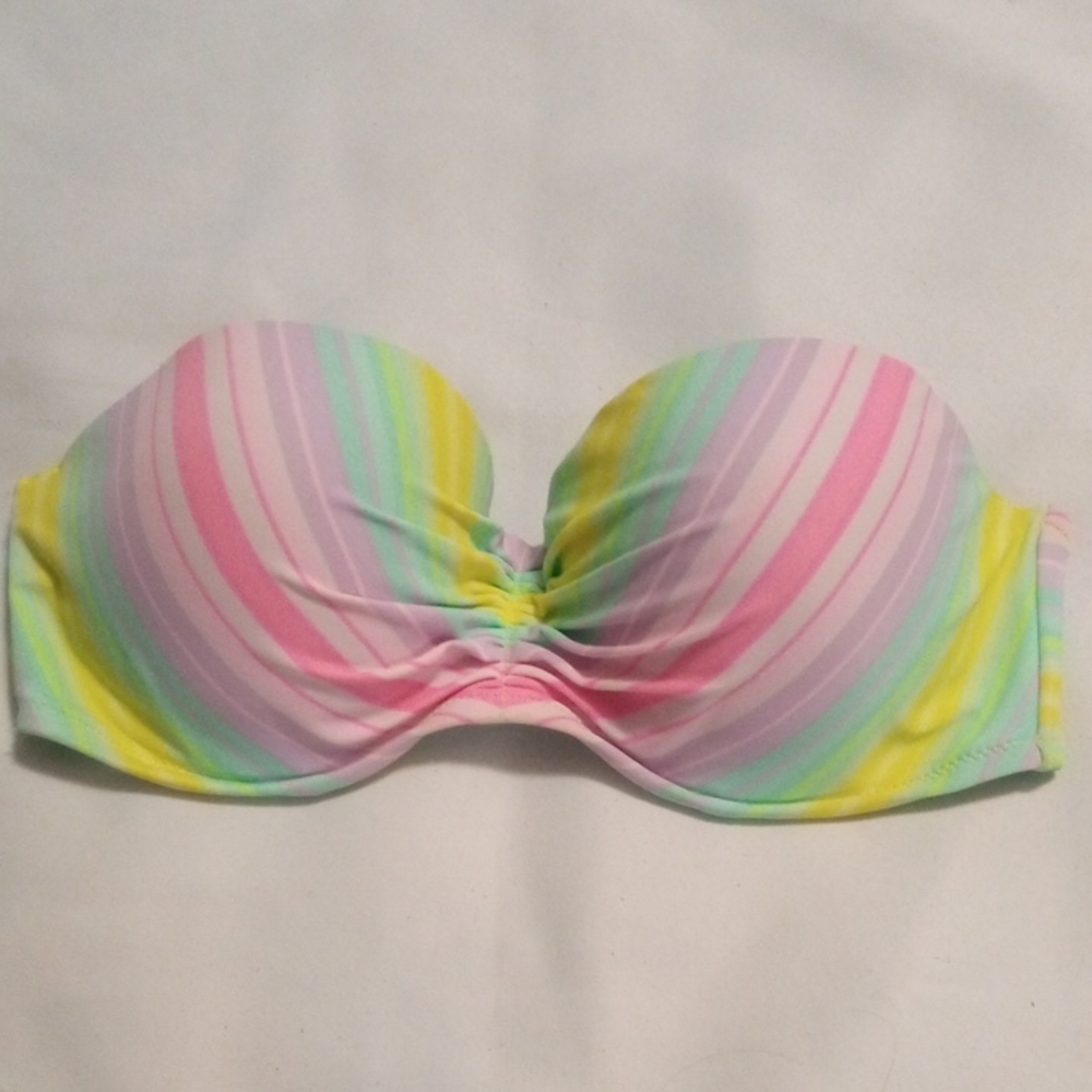 Victoria's Secret Multicolor Striped Bikini Top